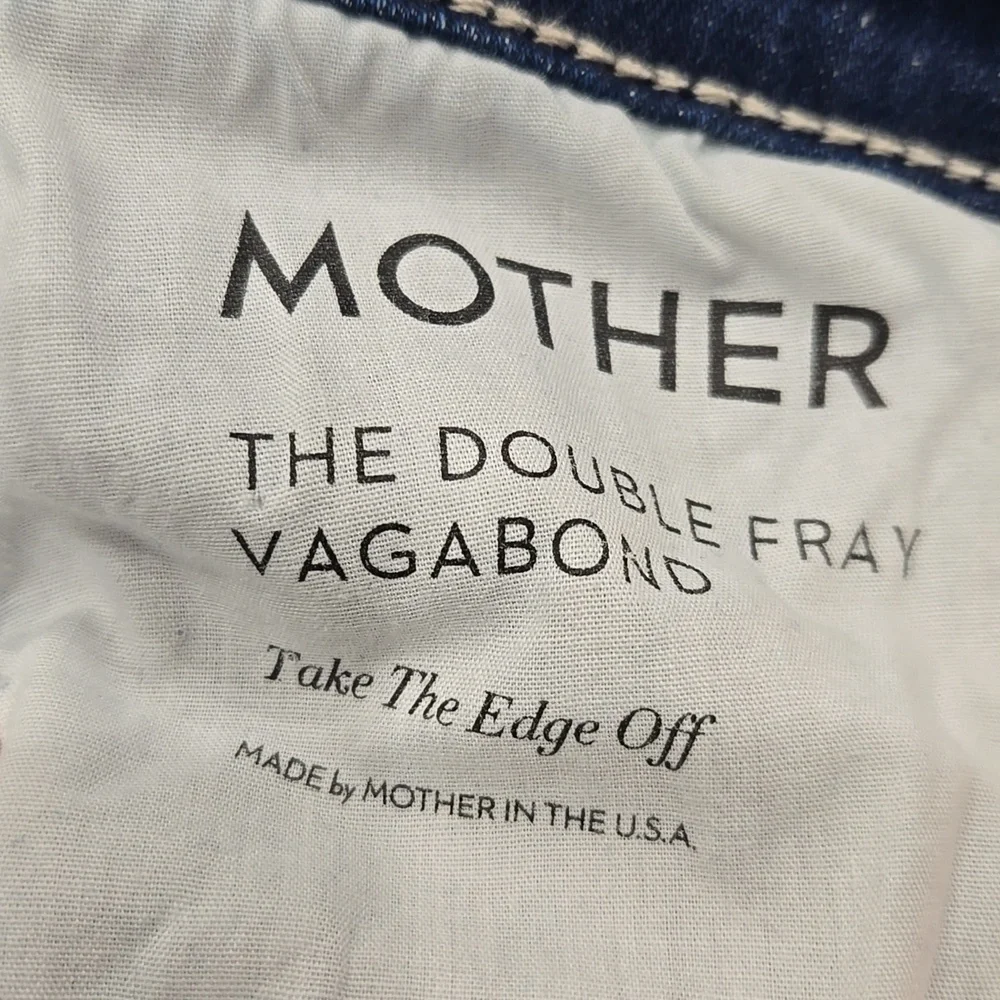 Mother Double Fray Vagabond‎ Jeans in Take The Edge Off Size 30 Distressed USA